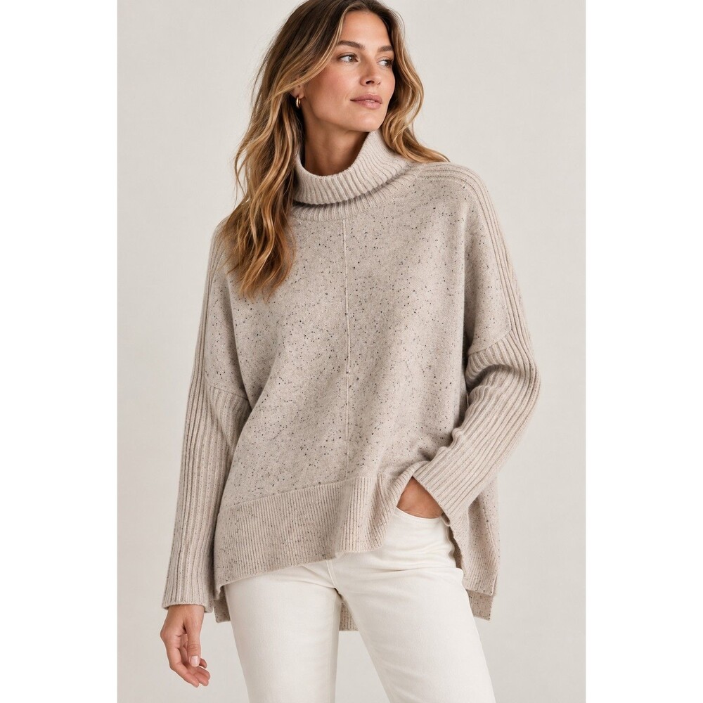 Rag & Bone Catherine Speckled Cashmere Turtleneck Sweater Women’s XS Gray